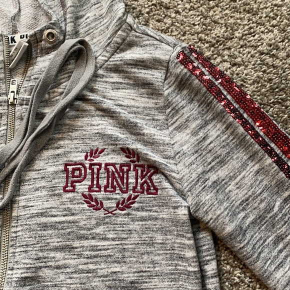 VS PINK Bling Zip Up Sweater - Picture 4 of 5